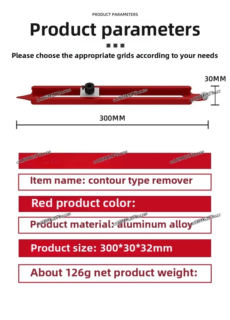 Multifunctional Shaper Woodworking Tile Heterosexual Shape Irregular Scribing Outline Ruler Arc Line Drawing Artifact