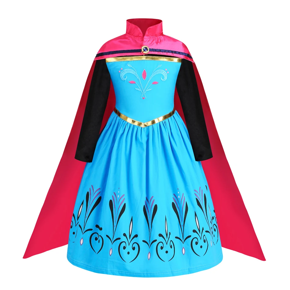 Elsa Dress Girl Kids Halloween Cosplay Costume Children Princess Dresses Carnival Birthday Elegant Party Clothes 3-10 Years