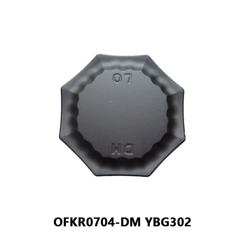OFKT-insertos de carburo OFKR OFKT05T3, 10 uds, CNC, OFKT05T3-DM YBG102 YBG202 YBG302 YB9320, cuchillas de fresado octogonales, portaherramientas de torno