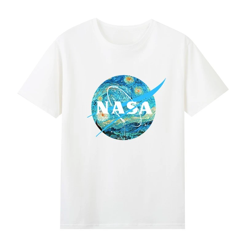 

Summer Nasa Joint T-shirt Hipster Brand Hipster Peripheral Short Sleeve Half Sleeve Male and Female Geek Geek Print