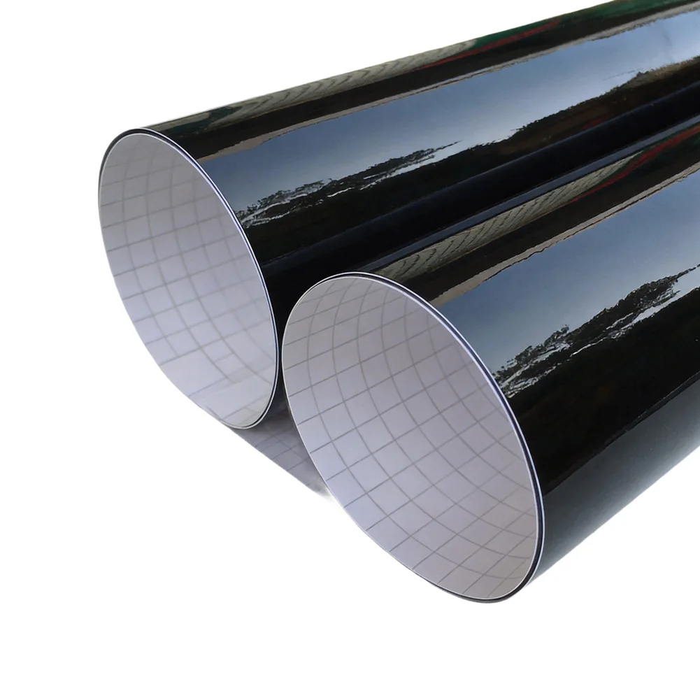 10CM x 10M Gloss Black PVC Car Wrap Vinyl Roll for DIY Vehicle Customization Auto Body Trim Motorcycle Accessories Wrap
