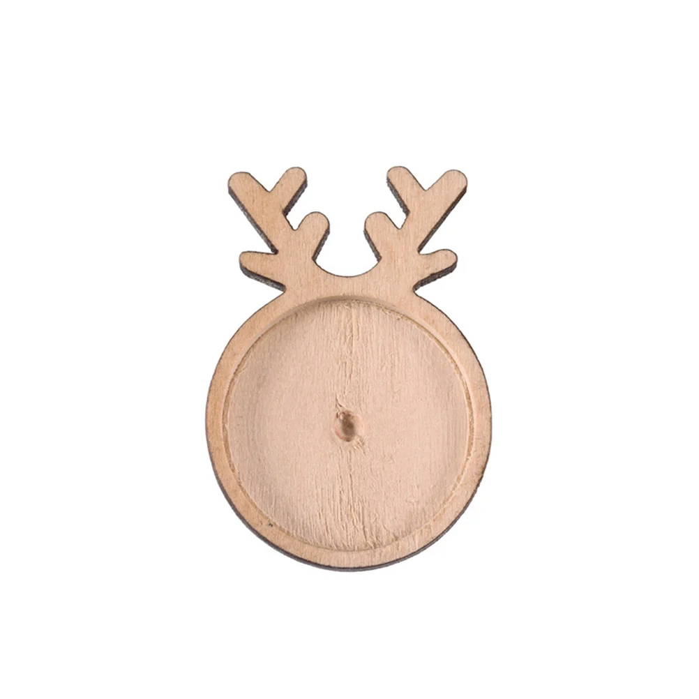 

5 Pcs Jewelry Making DIY Wooden Bottom Bra Tray Brooch Accessories Elk Findings