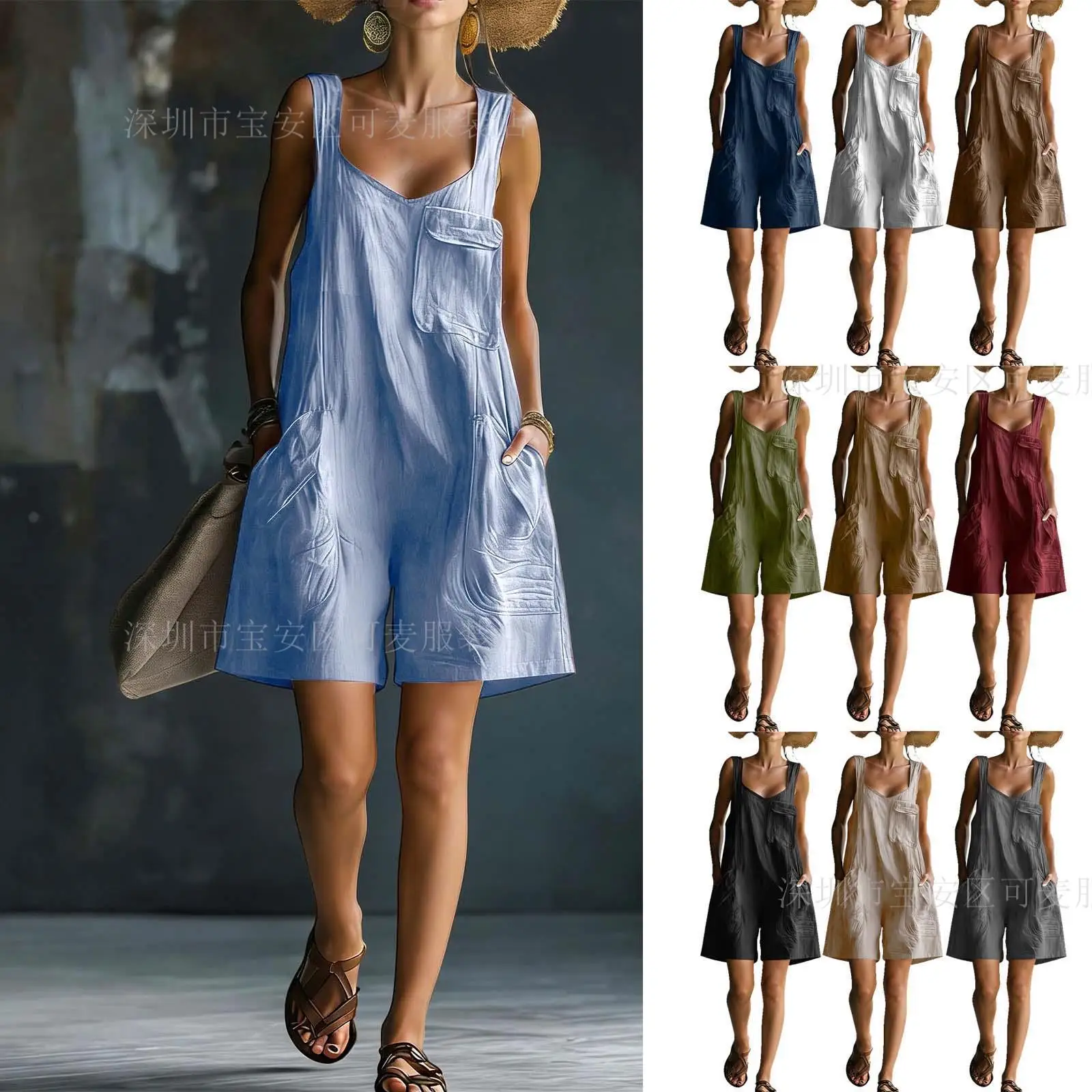 Jumpsuits Women Shorts One Piece Sleeveless Overalls Short Pants Suspenders Rompers Y2k Streetwear Jumpsuit Work Casual 2026