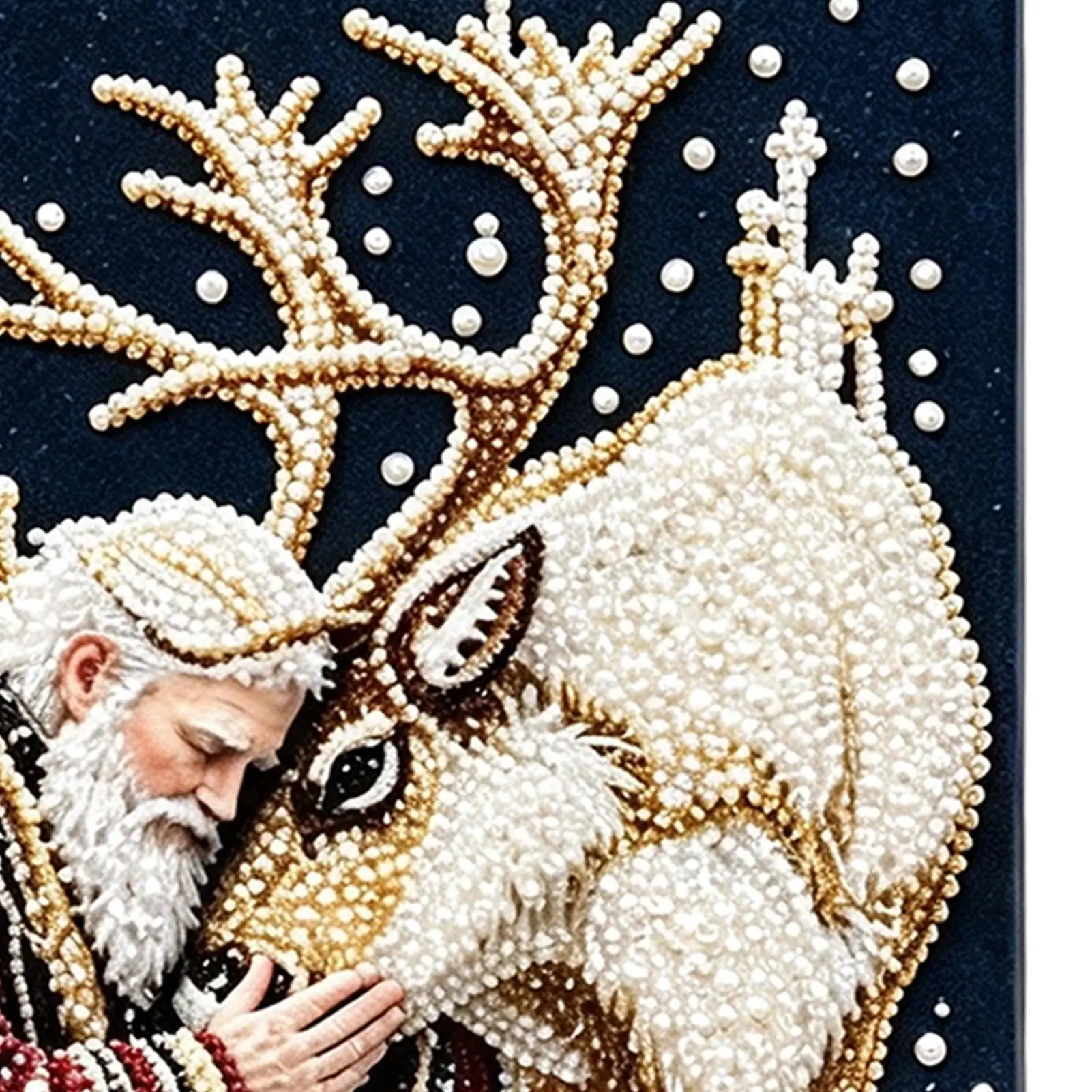 Pearl Painting Ornament Sparkling Festival Wall Decoration Christmas Pearl Painting Art For Coffee Shop Fireplace Party Backdrop - view 5