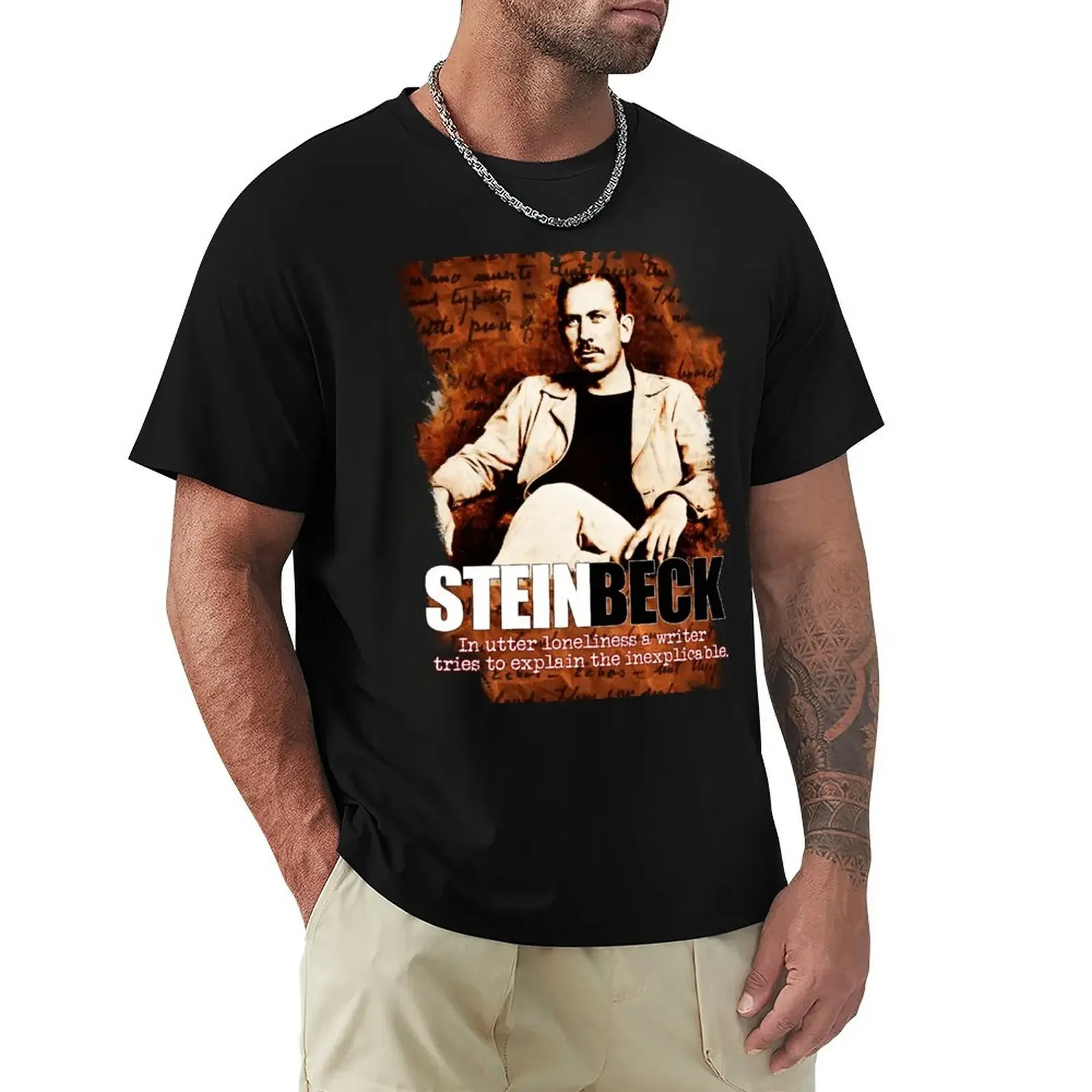 John Steinbeck T-Shirt customizeds graphic t shirts anime tshirt workout shirts for men