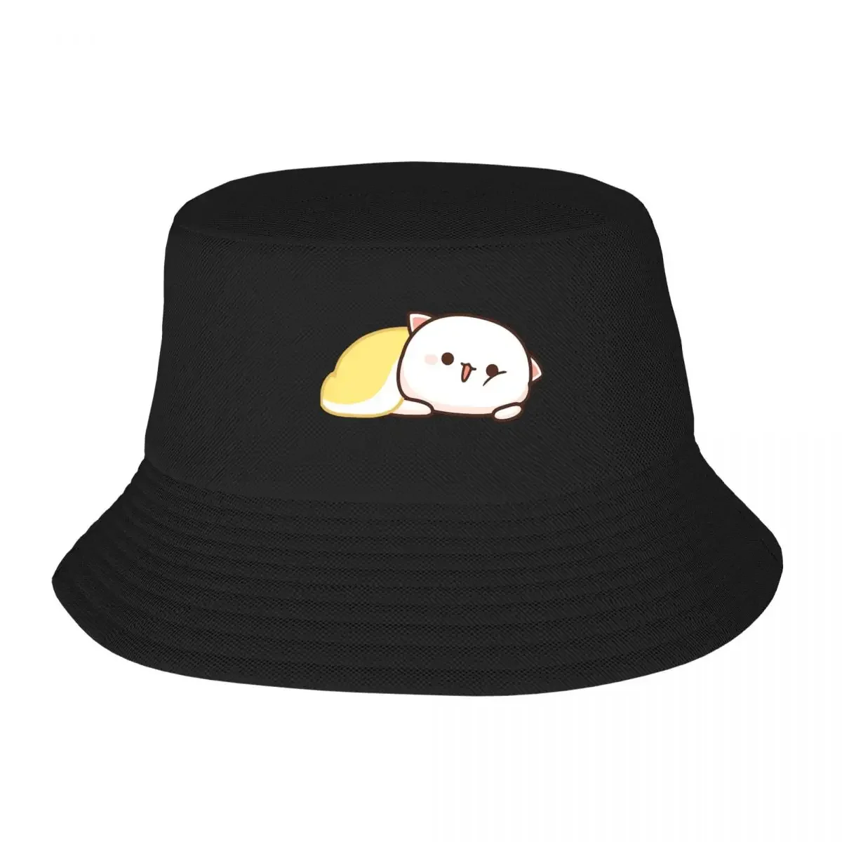 Peach And Goma Mochi Cat Lazy Adult Fisherman's Hat Bob Bucket Hats Men Women Caps fisherman Hat Girl Boy Hat