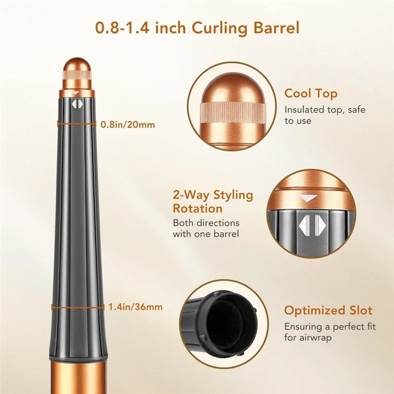 【24H-RZEDAŻ!】Набор насадок с коническим корпусом и воздушным потоком для Dyson Airwrap Styler HS01 HS05 HS08 для гладкой укладки и завивки волос