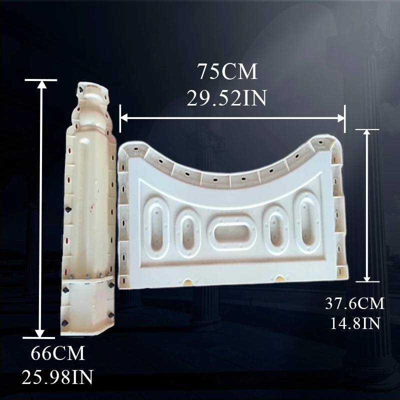 84.2x66cm Concrete Prefab Imitation Stone Garden Villa, Lawn Guardrail Mould