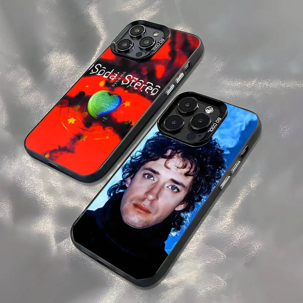 

Singer G-Gustavo Cerati For iPhone 17,16,15,14,13,12,11,Pro,MAX,Plus Black Shockproof Candy Matte Cover