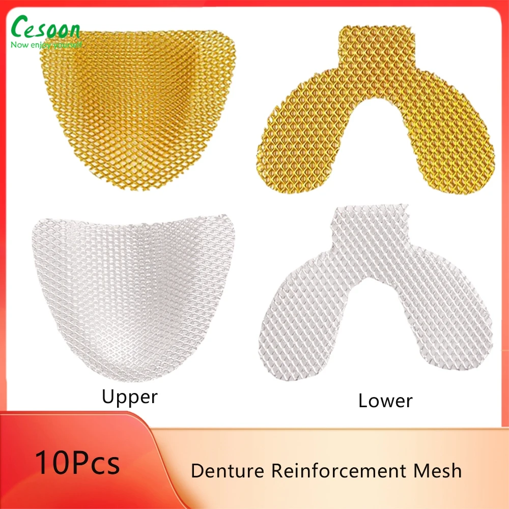 

20Pcs/Bag Dental Metal Impression Net Tray Denture Reinforcement Mesh Strengthen Upper Lower Teeth Dentistry Material Stainless