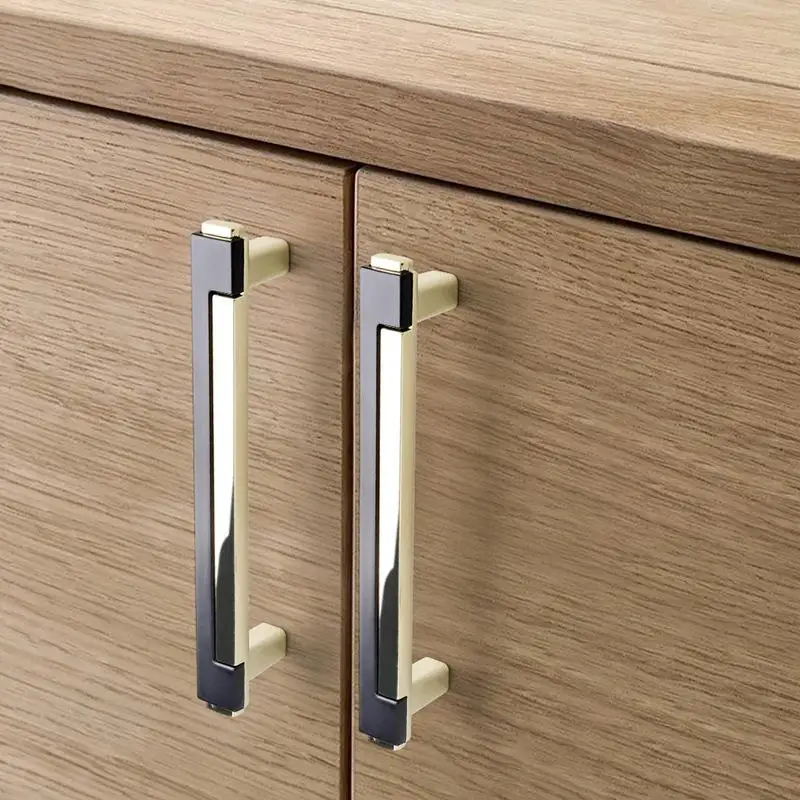 Zinc Alloy Practical Dual Color Wardrobe Cabinet Handles For Storage Drawer Access Hardware Accessories
