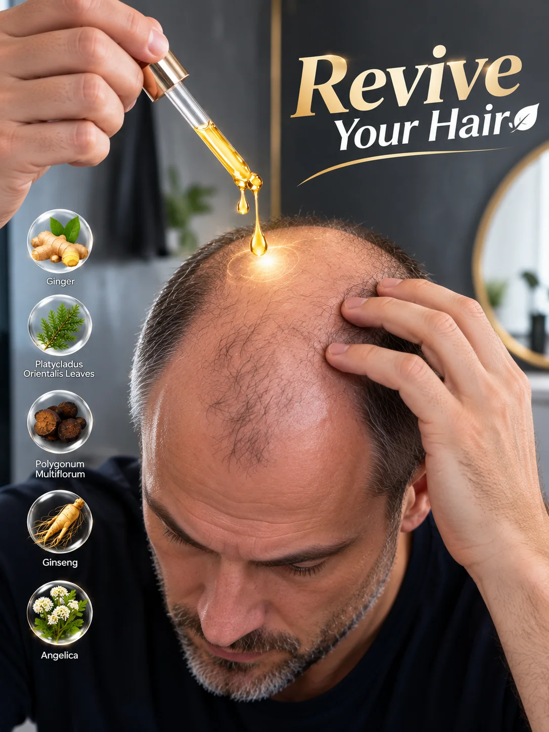 Natural Hair Care Oil for Thin Hair Scalp Moisturizing Nourishing Root Care Fuller Looking Hair for Men Women