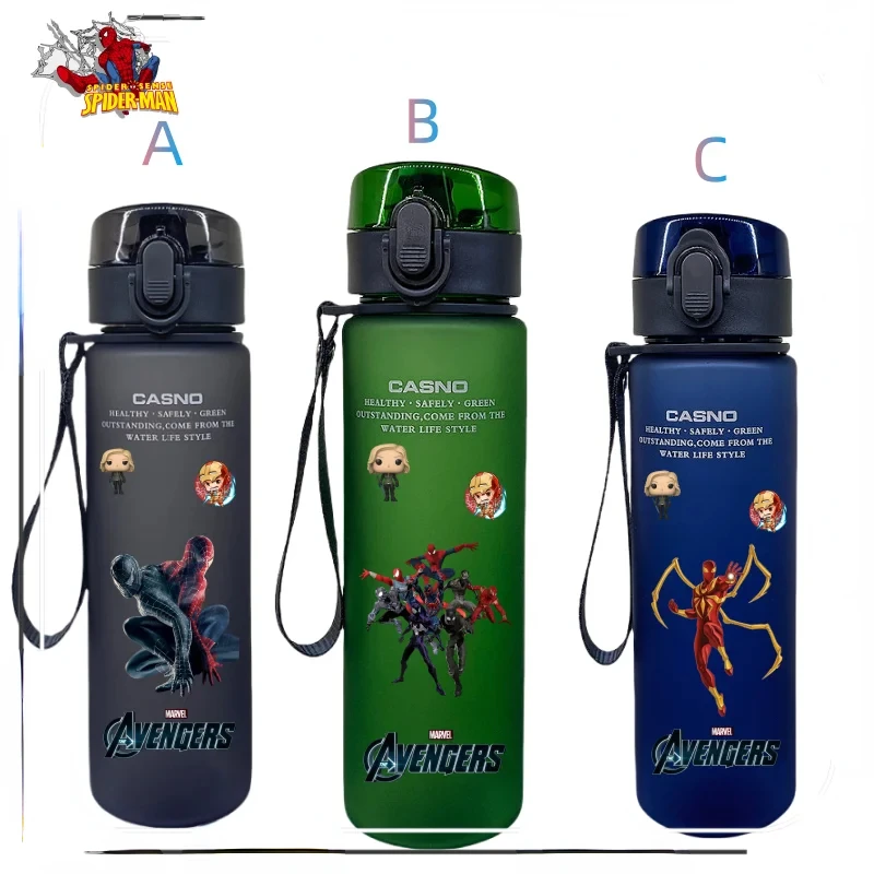 Hasbro Spider-Man Tumbler Student Drinking Glasses Children's Kettle Fitness Sports Water Bottle Holiday Gifts for Boys and Girl