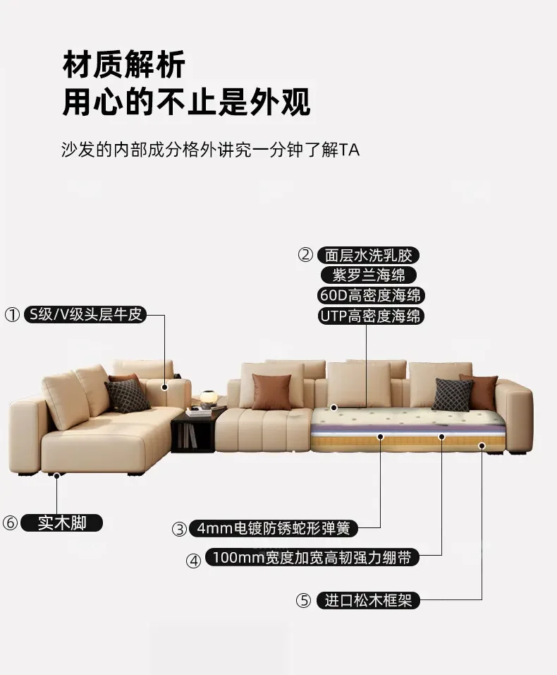 Italian horizontal hall double-sided seated sofa not against the wall large apartment living room villa large