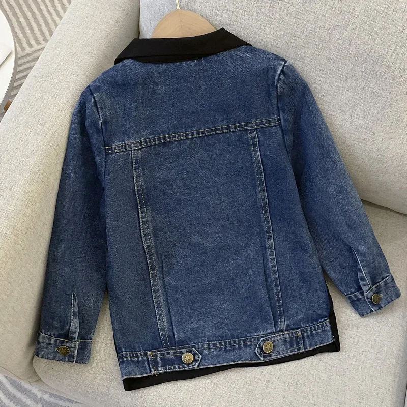 Giacche Blazer per bambini per ragazze Trench cappotti primavera autunno Denim abiti abbigliamento per bambini per adolescenti costumi 4 6 8 10 12