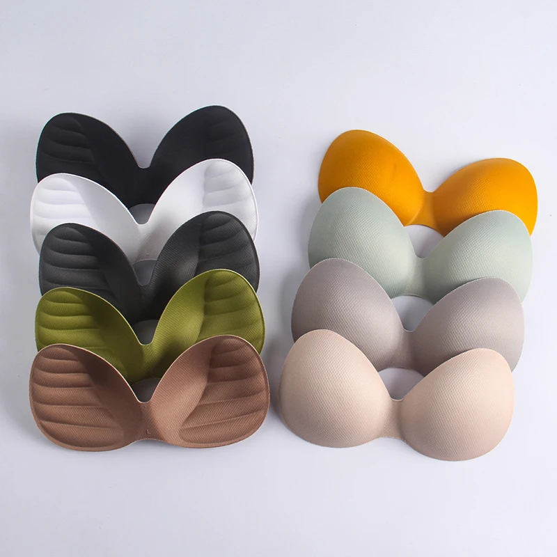 1 PCS Soft Spong Bra Pads Bikini Padded Bra Enhancer Sponge Padded Comfort Colorful Bra Insert Pad Women Intimates Accessories