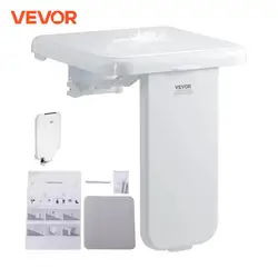 VEVOR Folding ABS Shower Seat 15.7'' x 16.7'' Unfolded Wall Mounted Fold Up Shower Bench with 440 lbs Load Capacity Shower Chair