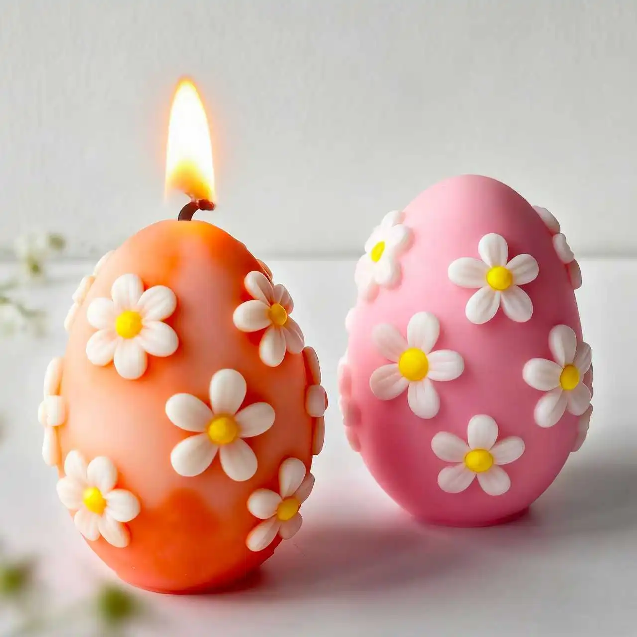Floral Relief Easter Egg Mold 5