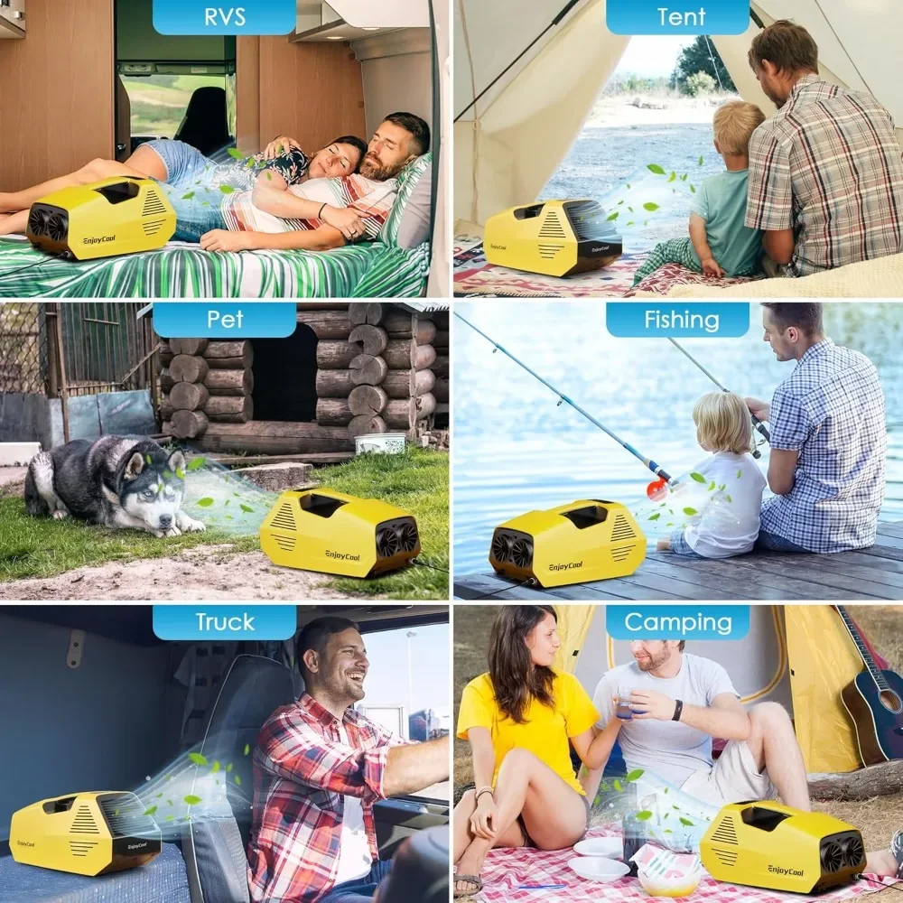 BTU Camping-Climatiseur de tente de 14 livres avec télécommande, pour utilisation en extérieur (batterie non incluse), 2380