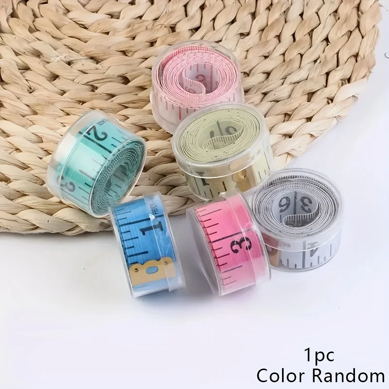 

150cm/60" Tape Measure Body Measuring Ruler Sewing Tailor Soft Flat Sewing Ruler Meter Sewing Measuring Tape Random Color