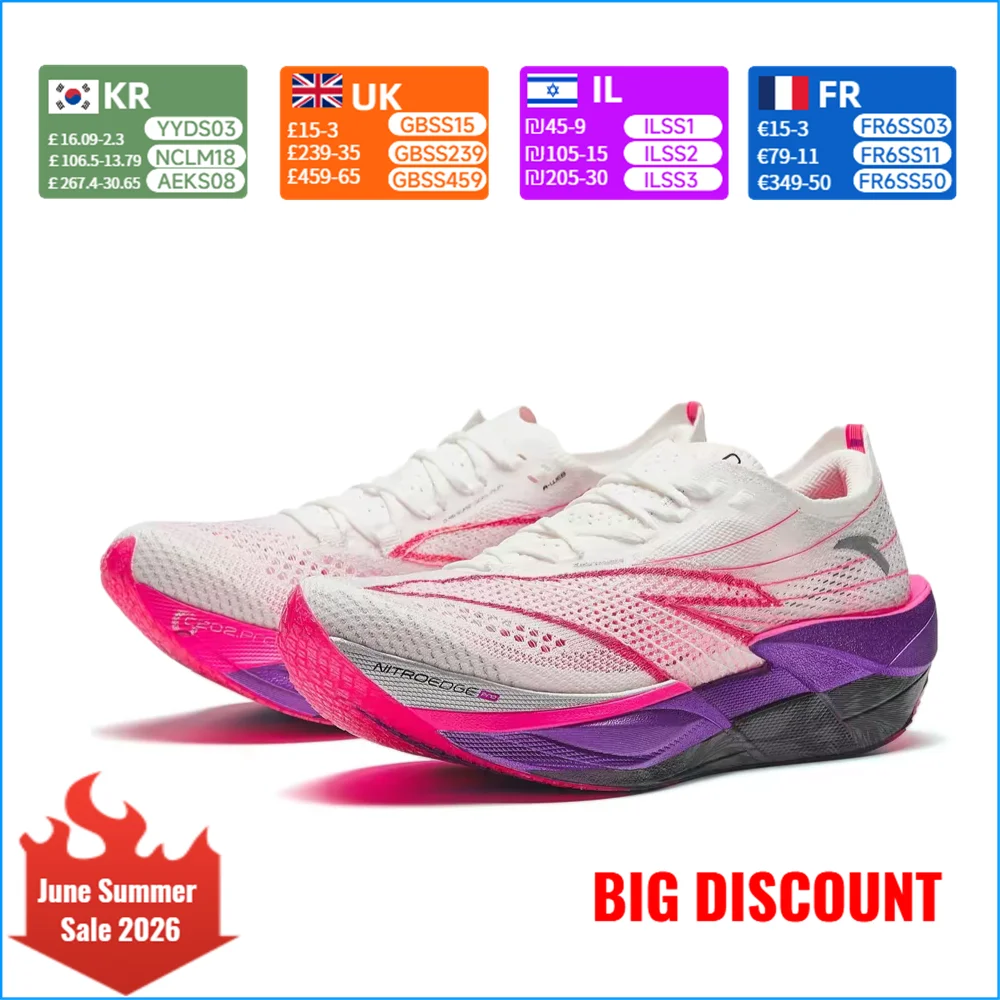 

Anta C202 6.0 PRO Round-Toe Lace-Up Low-Top TPU/PU/Carbon Fiber Marathon Racing Running Shoes for Men 112445571-10
