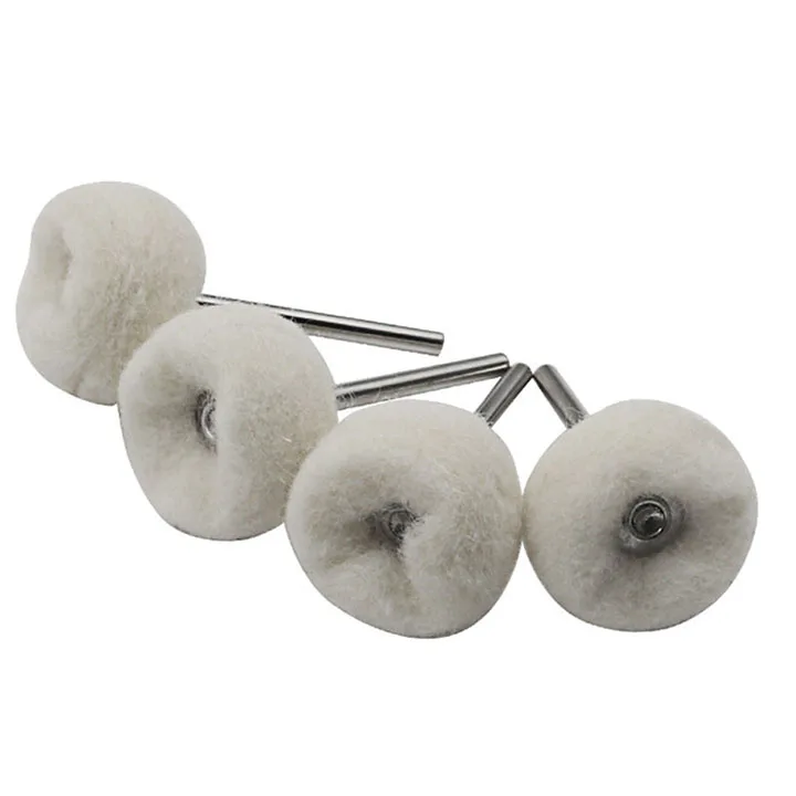 5Pcs 3mm Shank Wool Polishing Head Grinding Jewelry Metal Wheel Buffing Felt Polish Brush Drill Rotary Tool Accessories