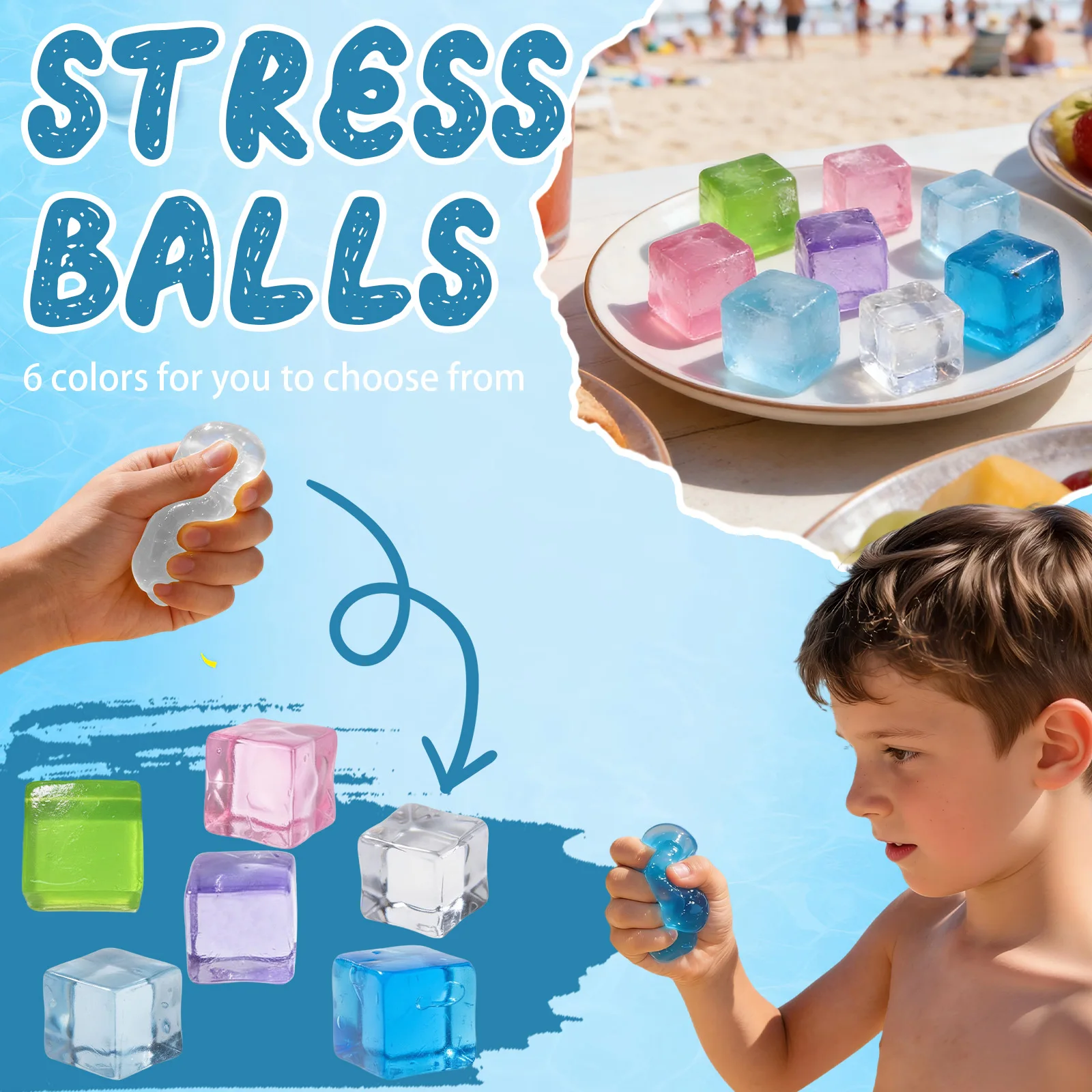Schylling Needohs Nice Cube Sensory Fidget Cube Stress Relief Anxiety Sensory Tool for Focus ADHD & Office Desk Calming Gadget