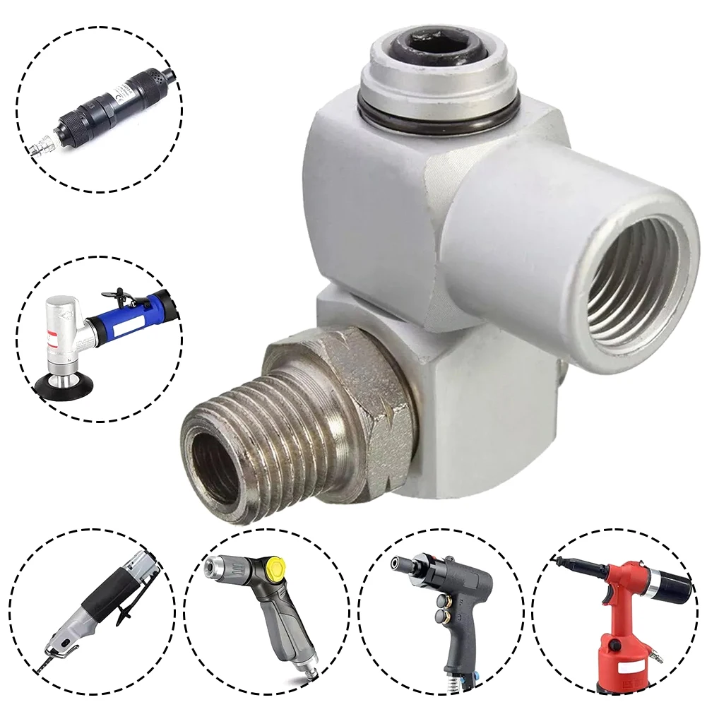 1/4 Inch Swivel Fitting 360 Degree Swivel Connector 360 Degree Rotation High-Quality Aluminum For Pneumatic Tools