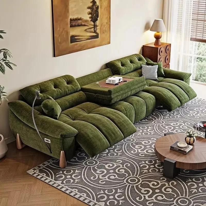 

Green Velvet Electric Recliner Sofa Oversized Modern Electric Recliner Sofa Minimalist Designer Divano Soggiorno Furniture Home