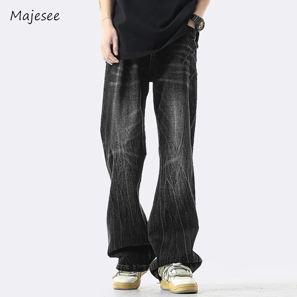 American Style Jeans Men Creativity Prevalent Handsome Streetwear All-match Denim Hip Hop Shopping Temper College Full-length