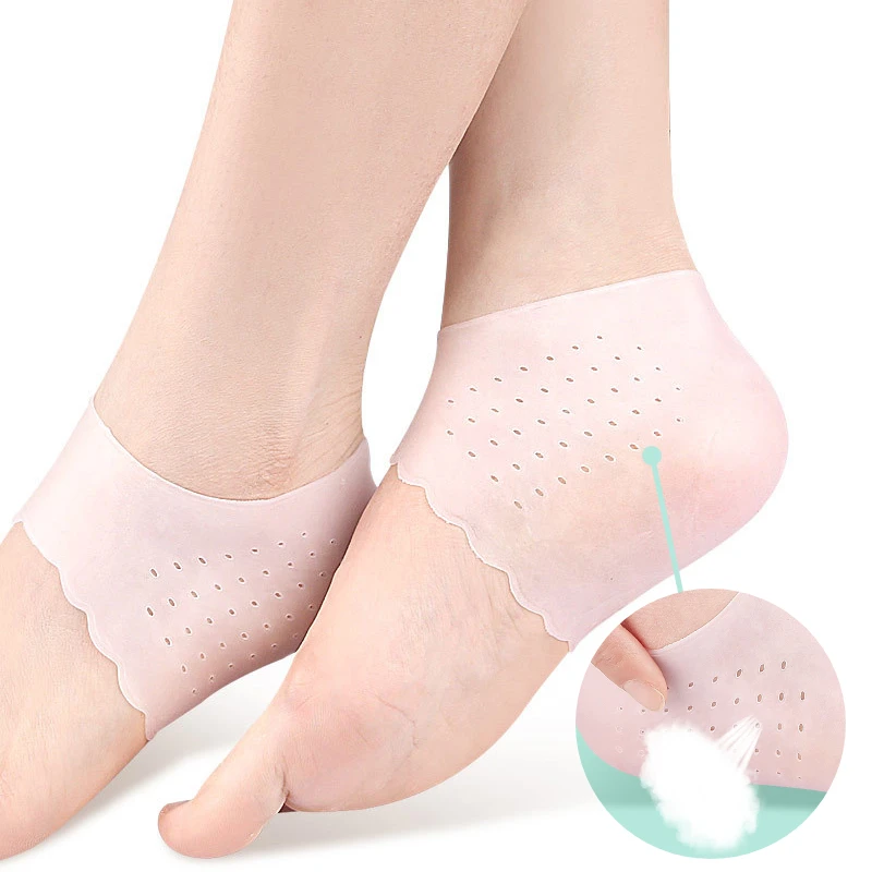 

2pieces =1pair Gel Heel Cover Protector Bunion Corrector Plantar Fasciitis Foot Pain Relief Silicone Orthosis Care Pedicure