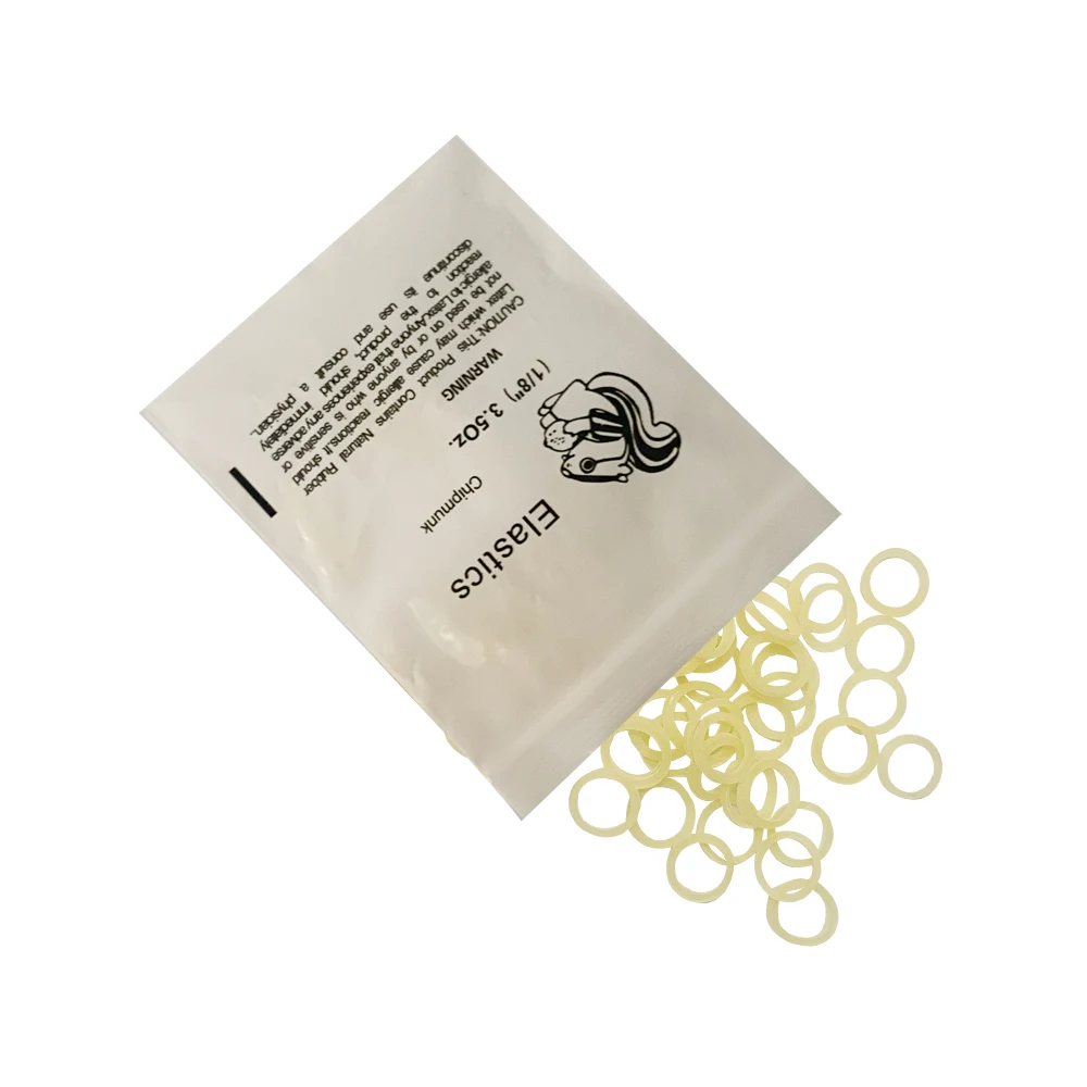 100pcs dental yellow elastomer latex rings, braces, dental rubber bands, non-toxic material 3.5OZ dental rubber bands
