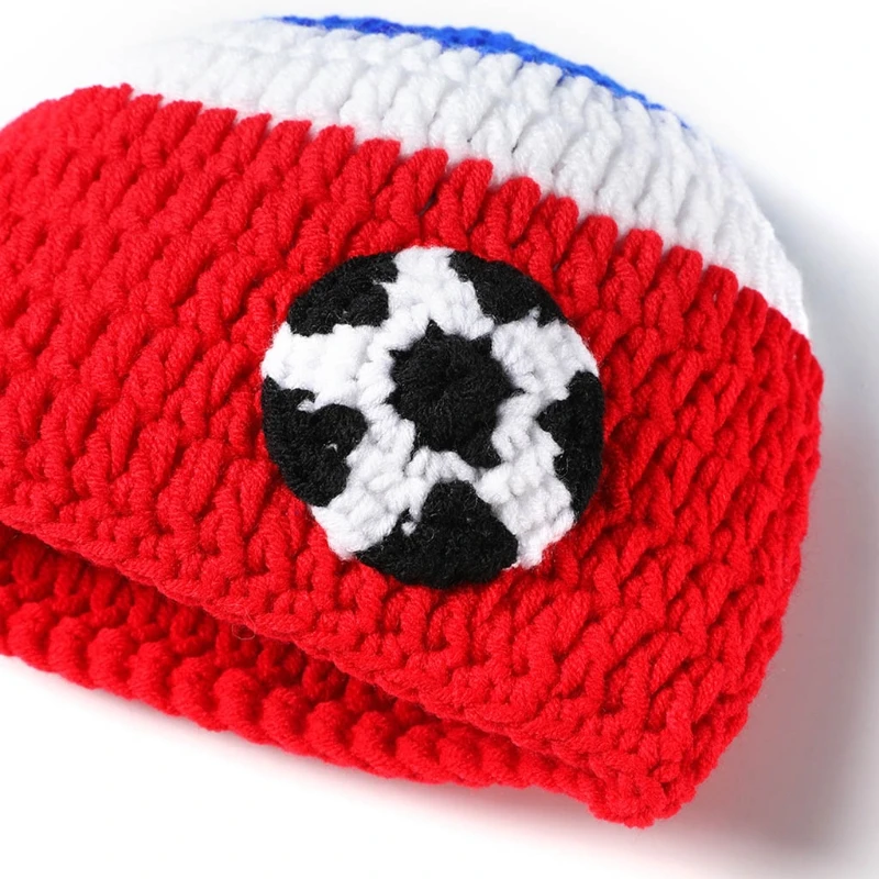 3/2 Pcs/set Newborn Photography Props Costumes Baby Crochet Knit Hat Pants Football Set Baby Photo Shooting Clothing 0-3 Months