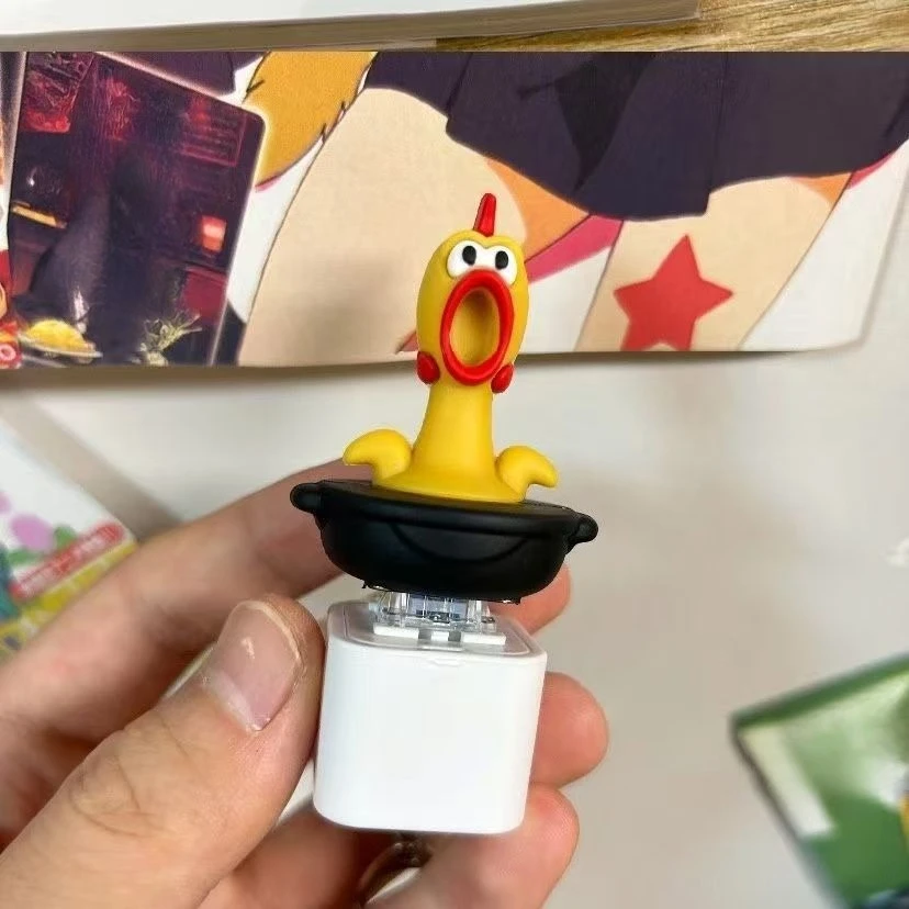 Divertido Llavero de Pollo con Sonido y Luz, Juguete Antiestrés con Botón, Bonito Colgante para Bolsa, Ideal para Recuerdos de Fiesta y Regalos para Invitados, Paquete de Set