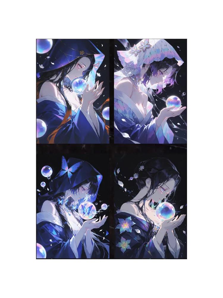 2025 도매 빅 페이스 캣 문화적 귀멸의 칼날 A5 사이즈 아크릴 컬러드 페이퍼 크리스마스 선물 ACG CCG TCG 취미 선물