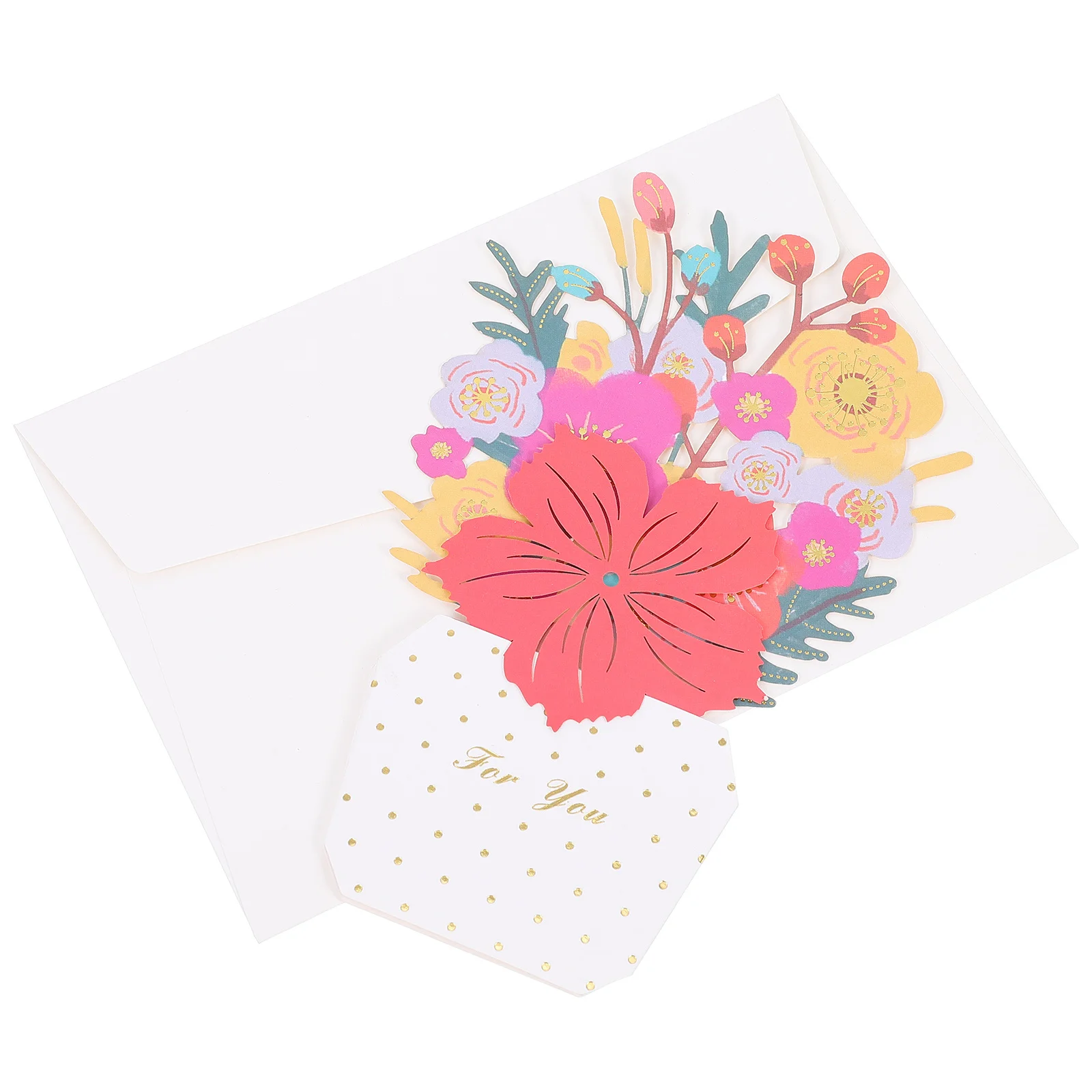

3D Flower Greeting Pop-Up Card For Mother’S Day Gift High Class Paper Exquisite Design Diy Creative Blessing Card Printing