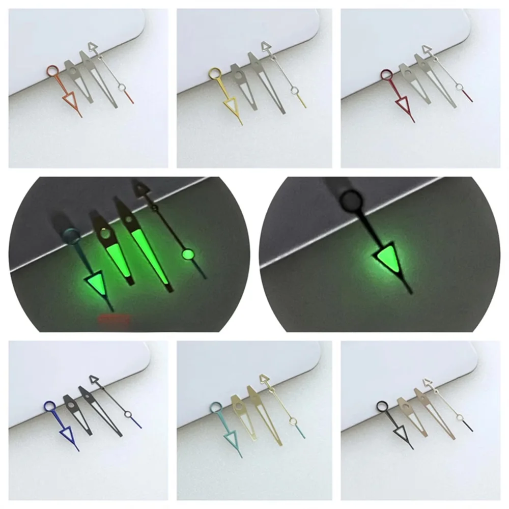 Modifier NH34 point, black needle, diving modified mechanical watch needle, green glow-in-the-dark needle