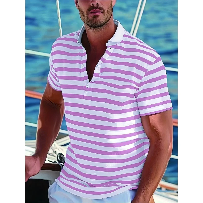 

P 43800 Men's Stripe Long Sleeve Shirt Cool Feeling Function Spring 2026 Collection Other Fabric Unisex Shirt