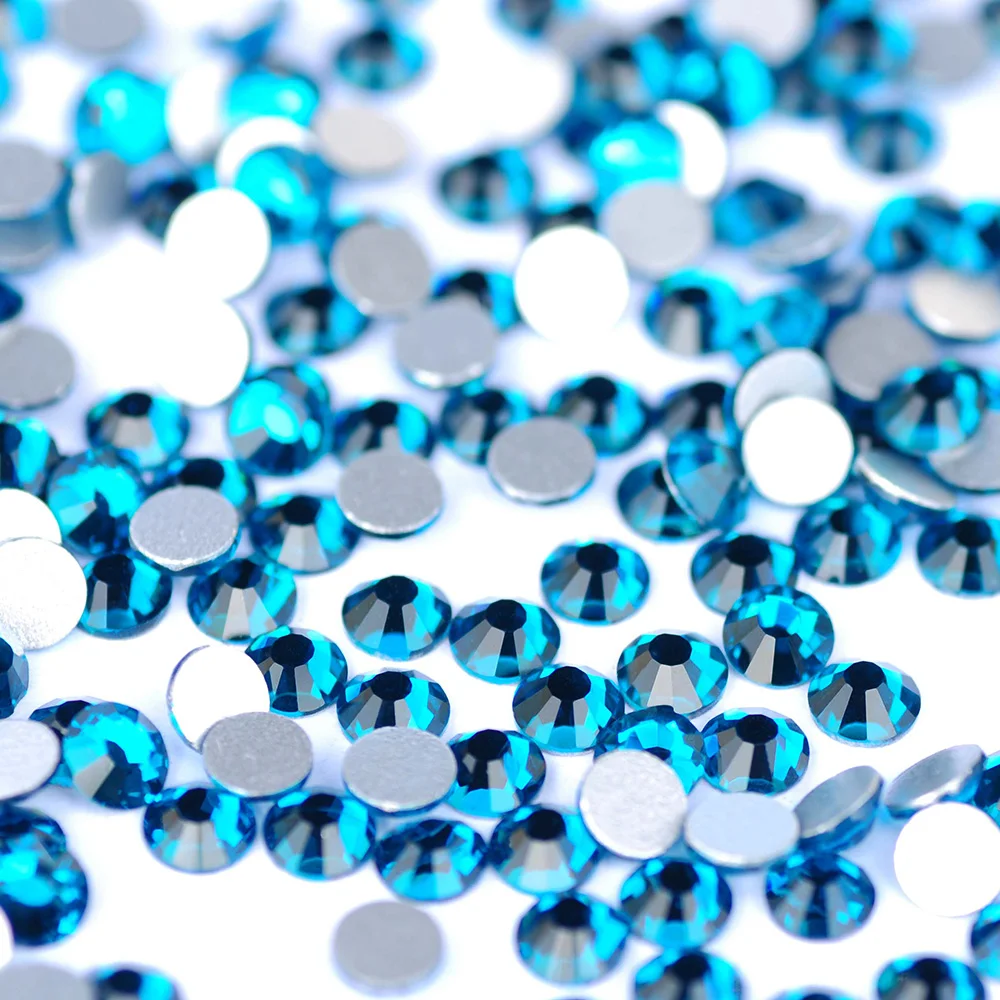PUBRILEX Kristallglas Blaue Zirkon Strass 3D Nagelkunst-Charms Dekorationen Nicht-Hotfix Strasssteine für Kleidung und Accessoires – Detail 2