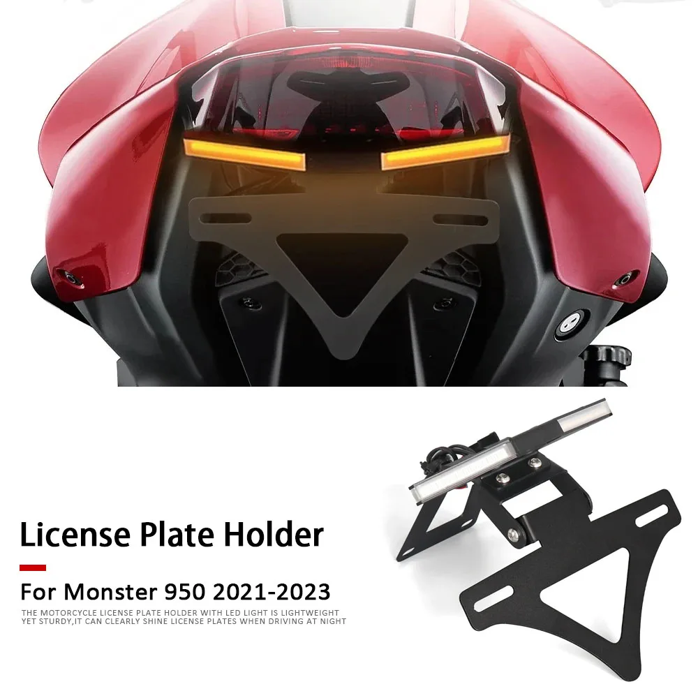 

2021 2022 2023 For Ducati Monster950 Monster 950 Motorcycle Rear Short Tail Stock License Plate Holder Tailstock Bracket Kit