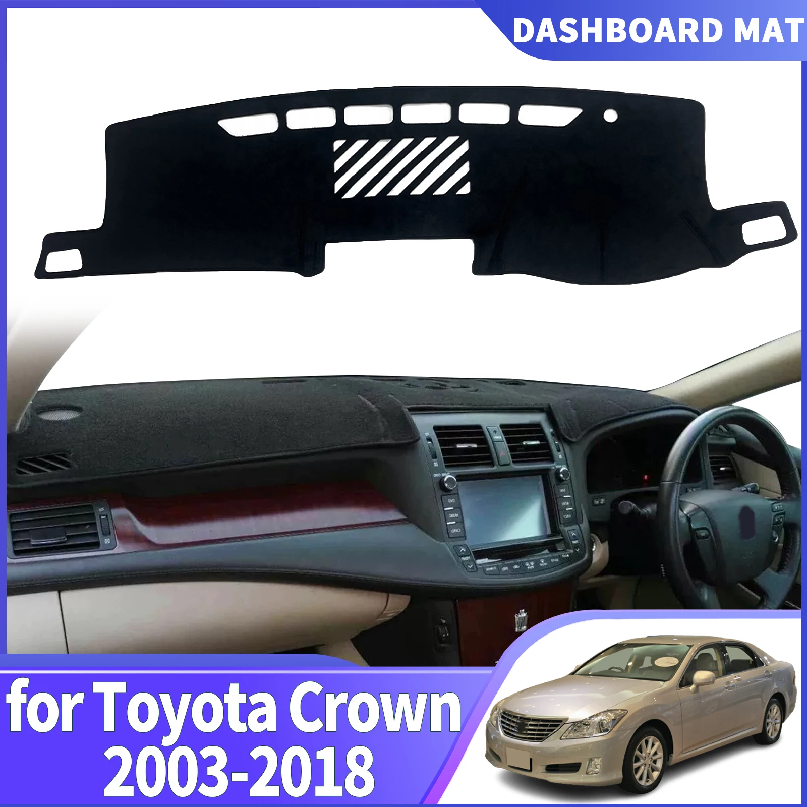 

fit for Toyota Crown 2003 2004-2018 Car DashMat Sunshade Dashmat Dashboard Cover Pad Protective Carpet Leather Accessories