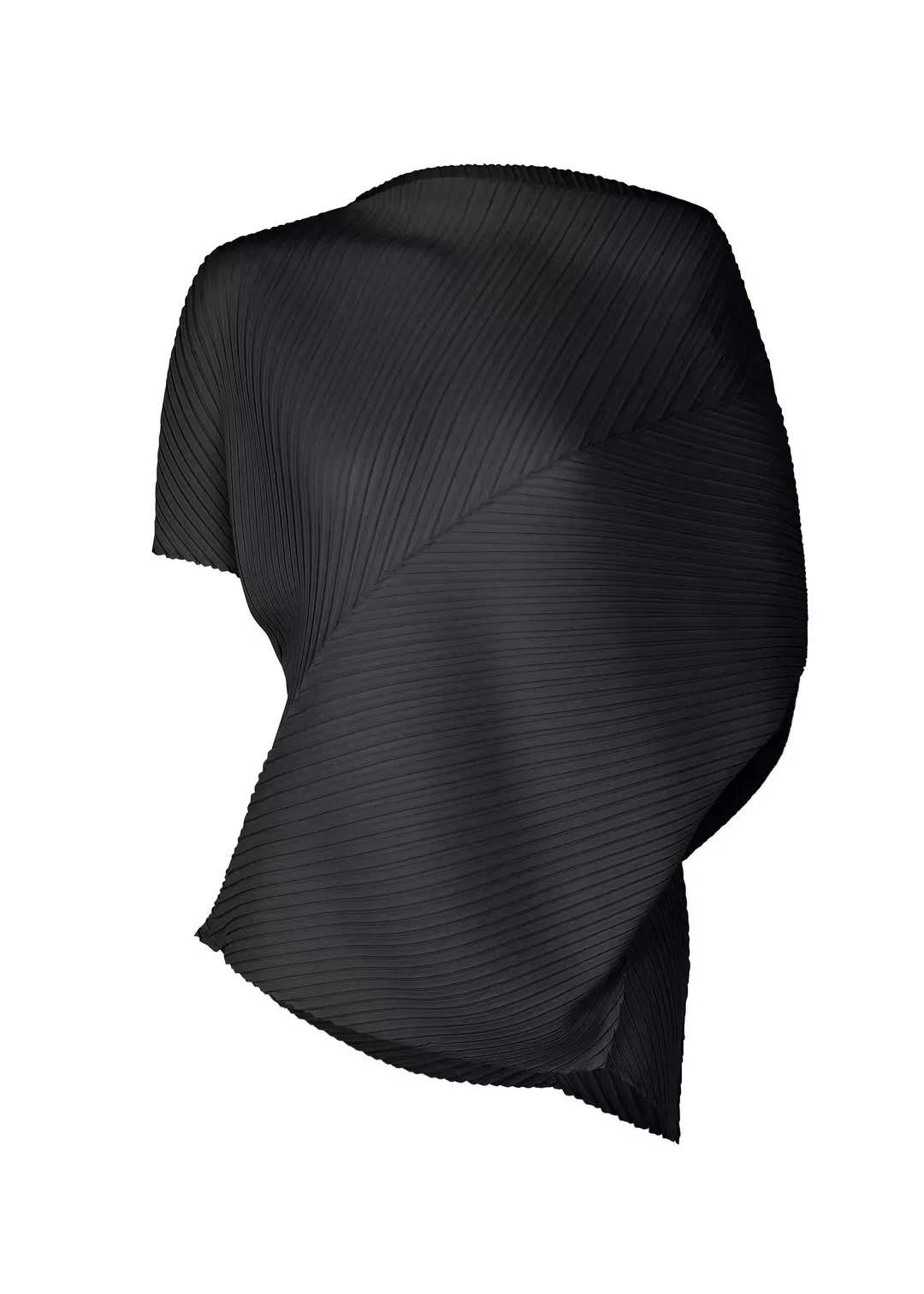 Pleated T-Shirt 2026 Summer New Japane Irregular Cut Pile Collar Top Simple Fashion Lightweight Wrinkle-Free Women Skirt