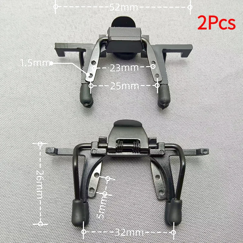 2Pcs Mount Clip Dental Accessories For Eyeglasses  Binocular Magnifier Loupe LED Dentist Surgiacl Headlight Head Lamp.