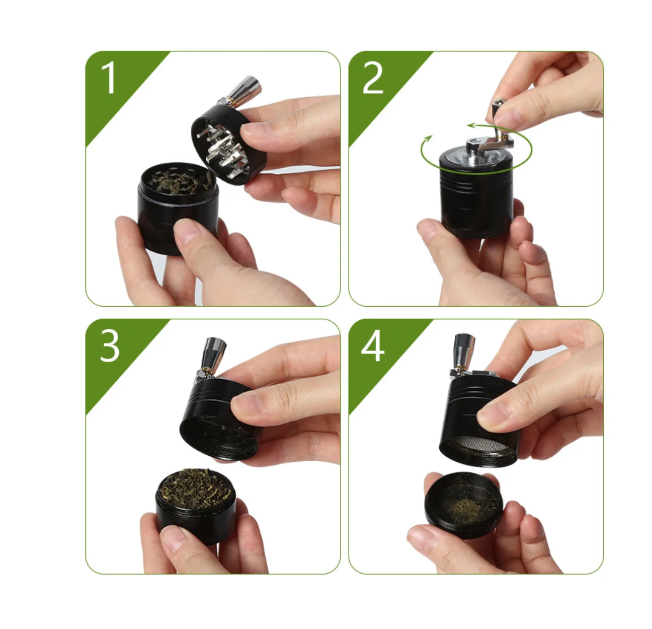 مطحنة جوزة الطيب الاحترافية، أداة شديدة التحمل من الفولاذ المقاوم للصدأ لملح صخرة الزنجبيل، كسارة توابل بمقبض مريح ومطحنة #6