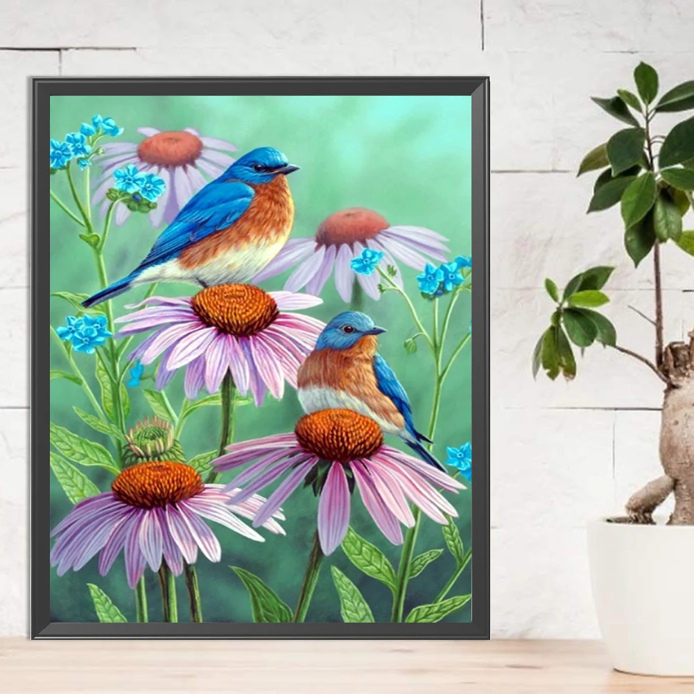 5D Diy Diamond Painting Cross Stitch Kit AB Diamond Daisy Birdie Diamond Embroidery Mosaic Art Home Mosaic Art Home Decor