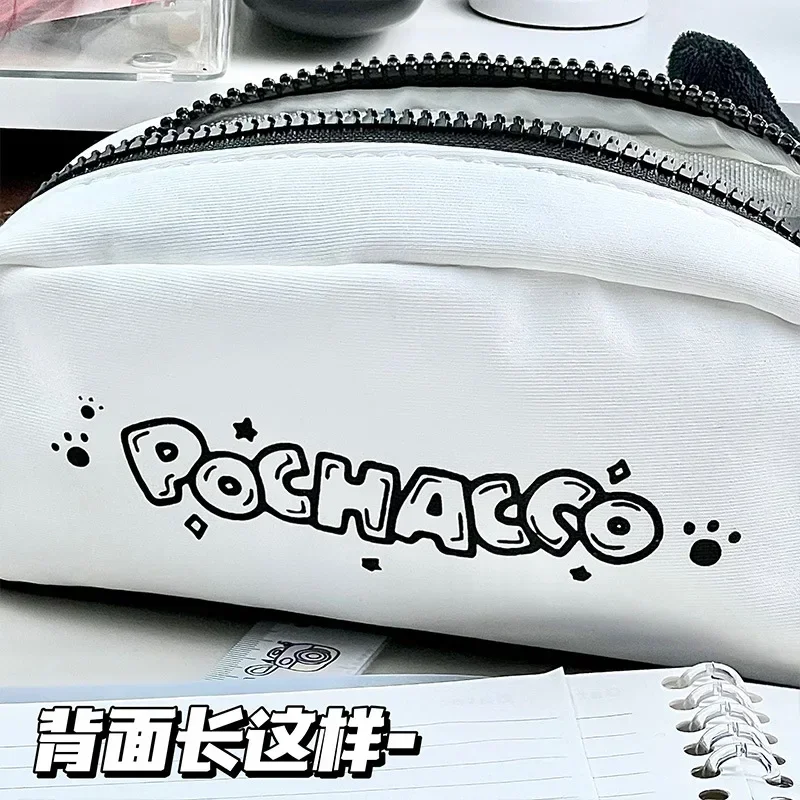 Sanrio Cartoon Pochacco Pennentas Meisje Eenvoudige Schattige Etui Student Grote Capaciteit Briefpapier Opbergtas Dames Make-Up Tas