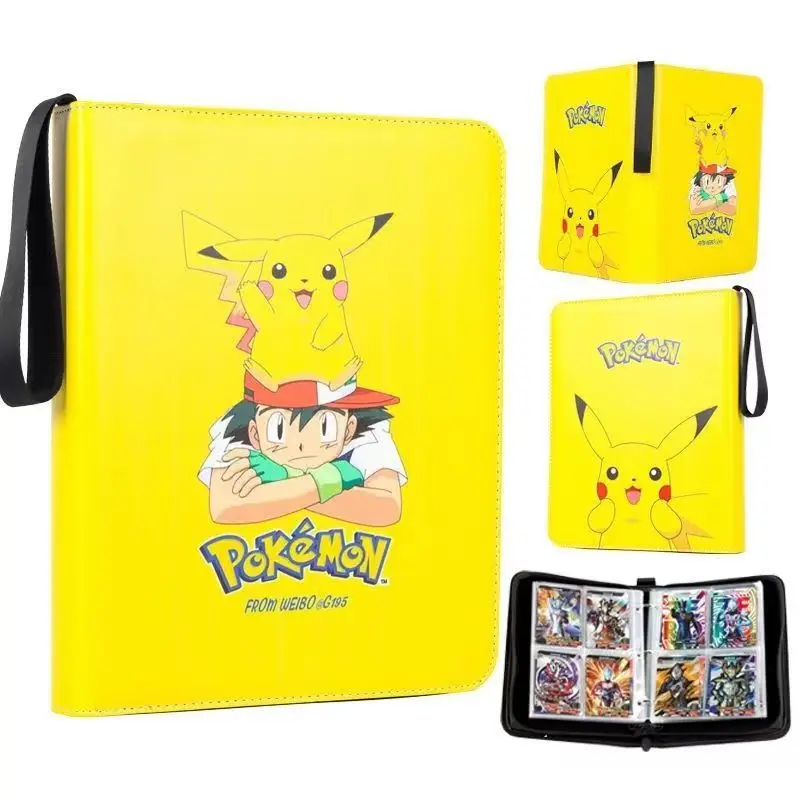 400PCS Pokemon Card Binder Photocard PU Zipper Photo Album Carte Holder Kids Toys Collection Folder Letters Cards\' Hobby Hobbies