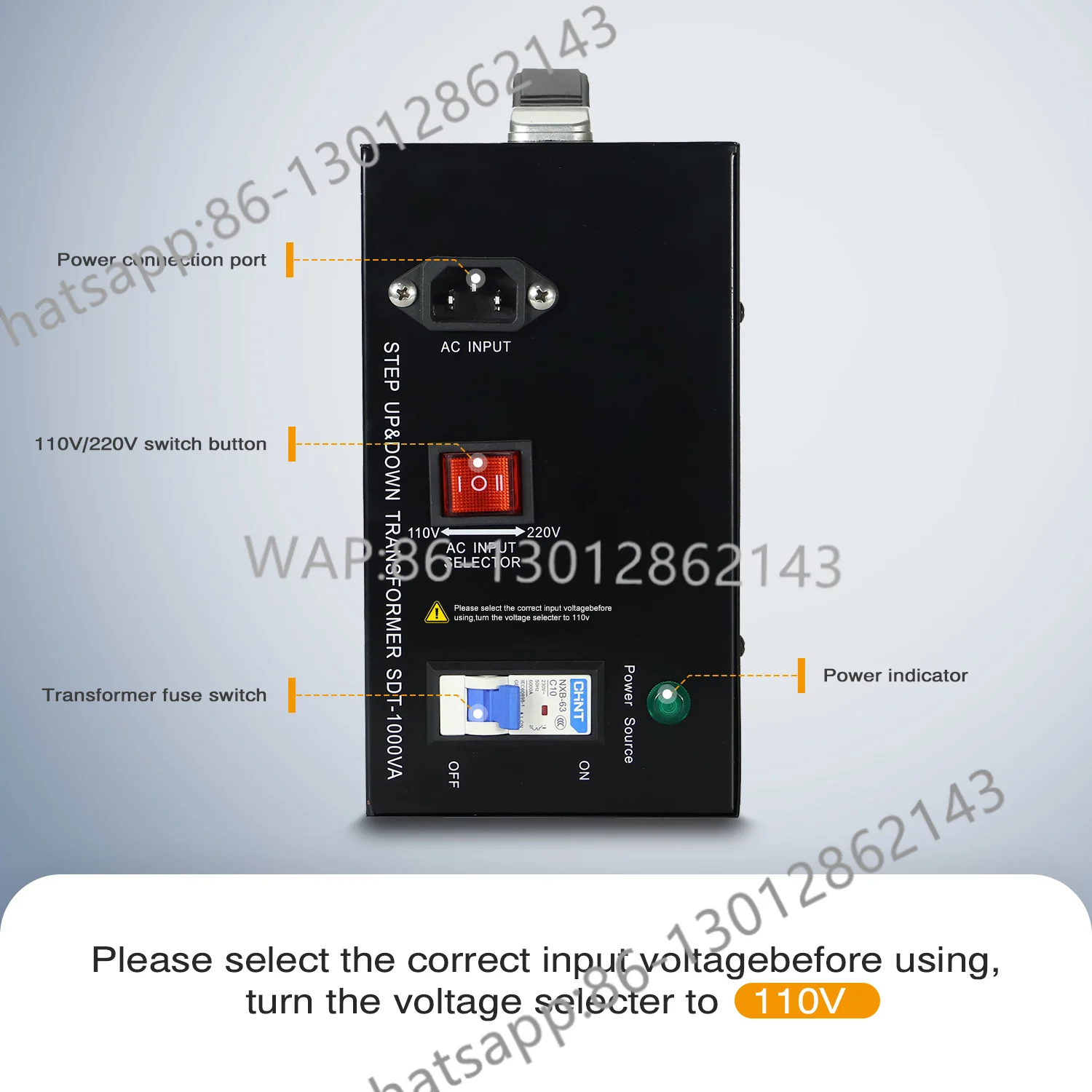 Voltage converter transformer 2000/3000 watts step-up/down converter, from 110V-120V to 220V-240V, from 220V-240V to 110V-120V.