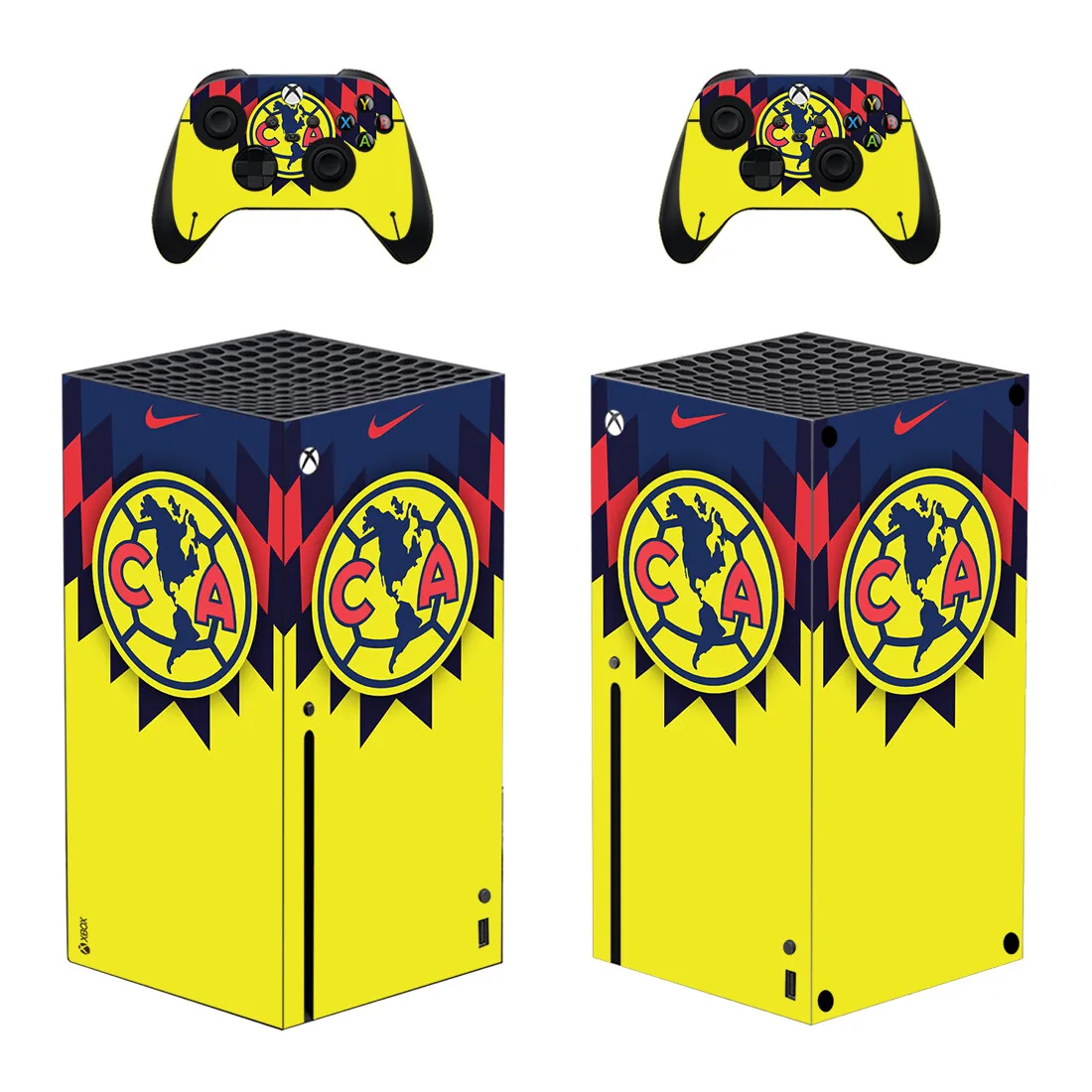 Mexico Football Club America Skin Sticker Decal Cover for Xbox Series X Console and 2 Controllers Skins Vinyl