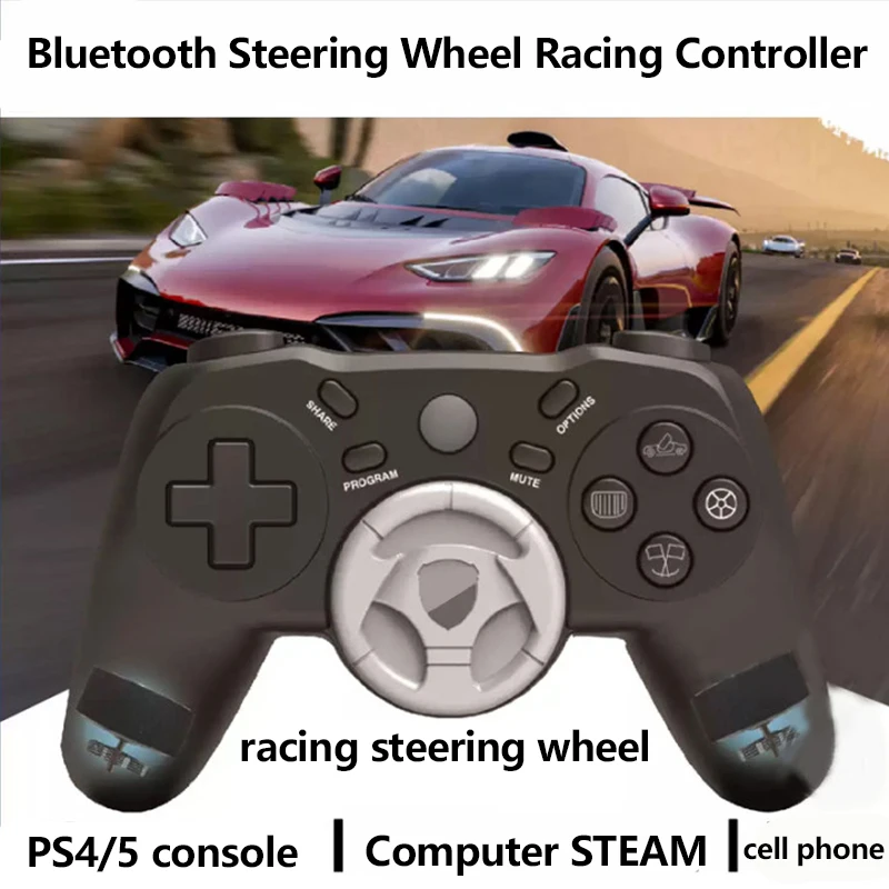 Le contrôleur de jeu de course au volant Bluetooth convient uniquement aux jeux de course